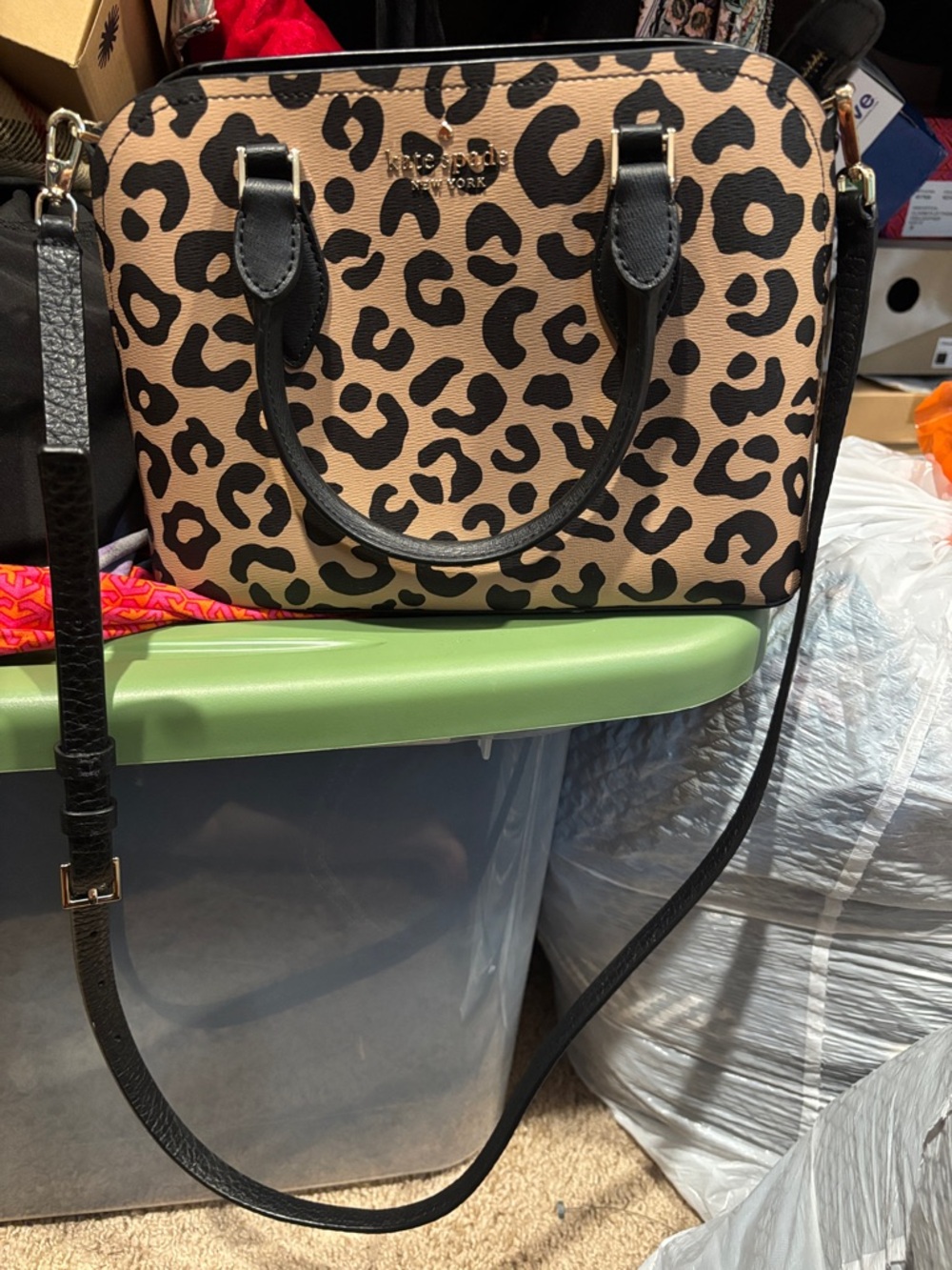 kate spade Leopard Print Satchel - Tan and Black
